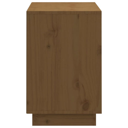 Schoenenkast 110X34X52 Cm Massief Grenenhout Honingbruin
