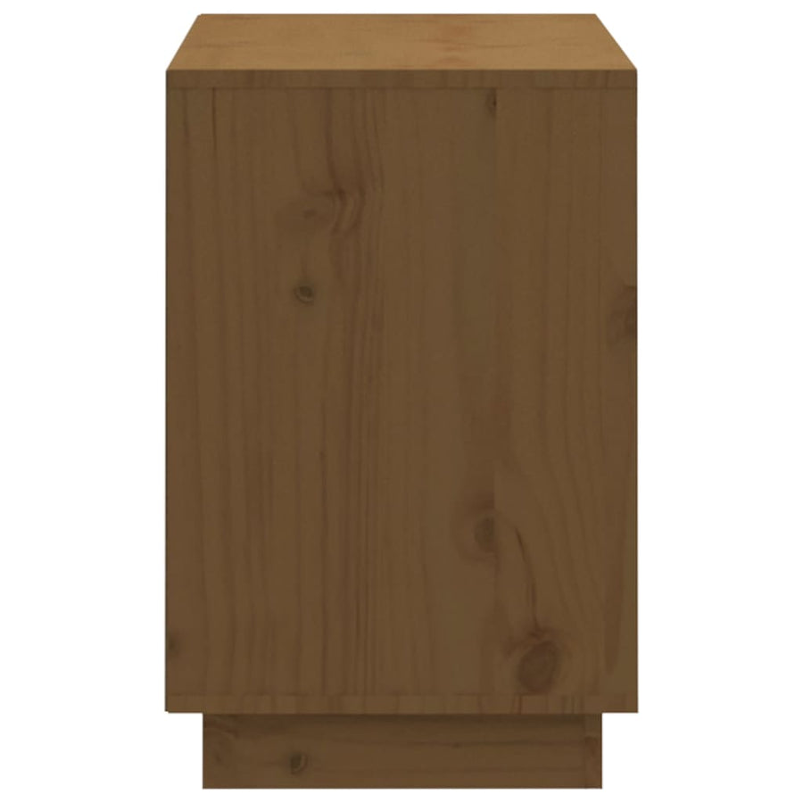 Schoenenkast 110X34X52 Cm Massief Grenenhout Honingbruin