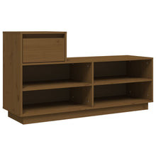 Schoenenkast 0X34X6 Cm Massief Grenenhout Honingbruin