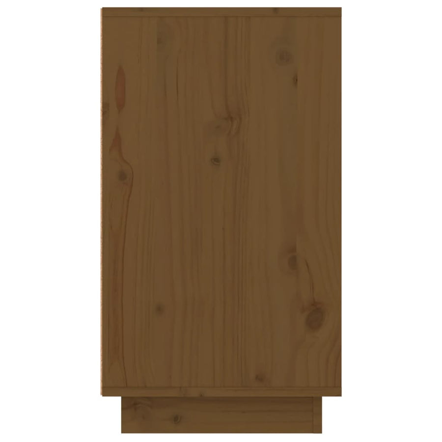 Schoenenkast 0X34X6 Cm Massief Grenenhout Honingbruin