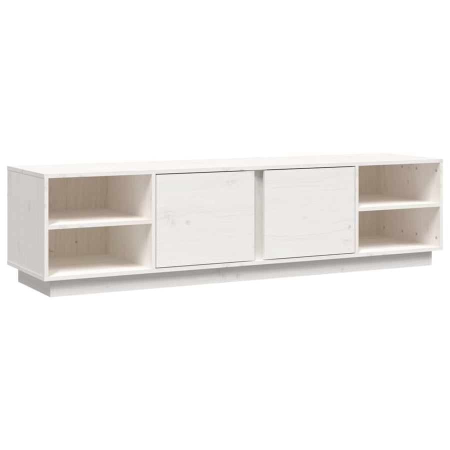 Tv-Meubel 56X40X40 Cm Massief Grenenhout Wit