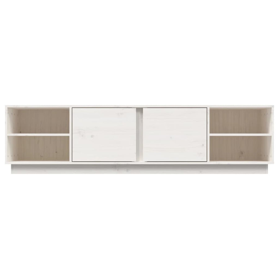 Tv-Meubel 56X40X40 Cm Massief Grenenhout Wit