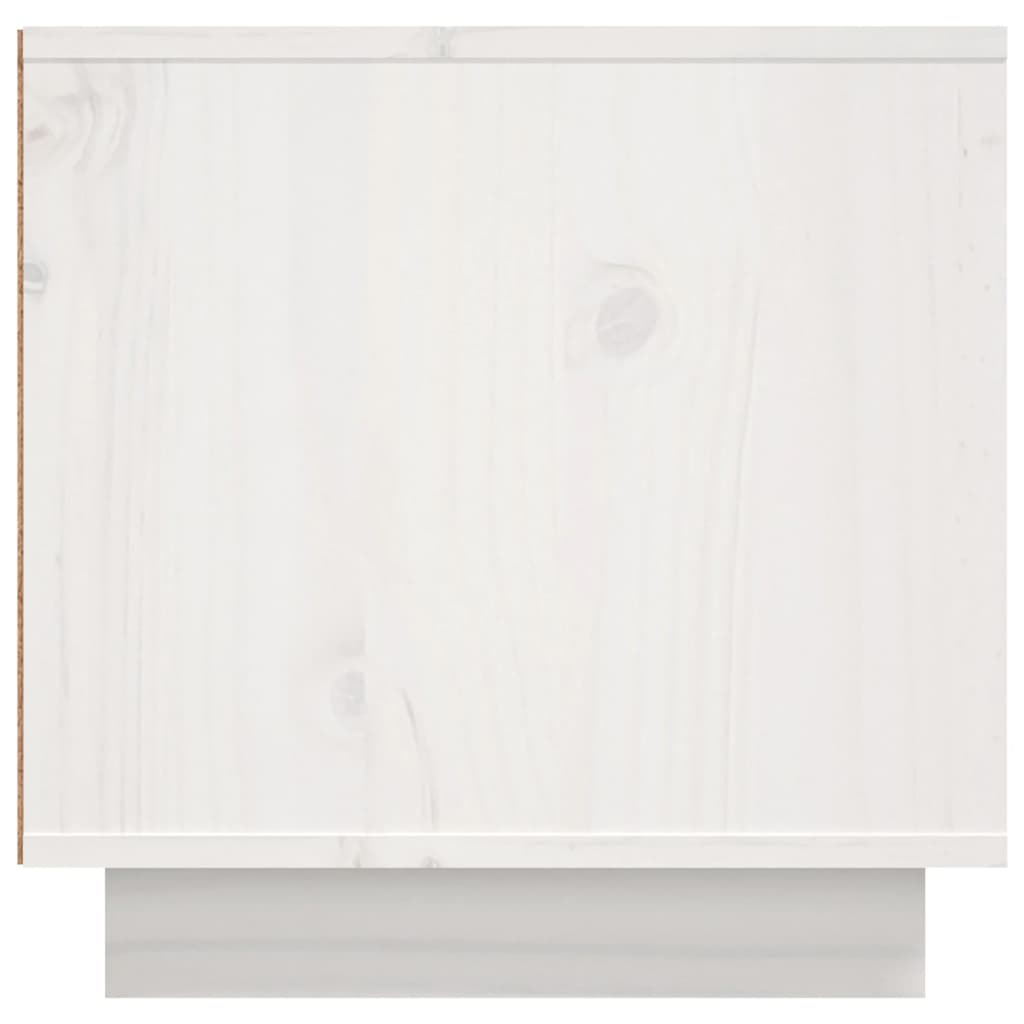 Tv-Meubel 56X40X40 Cm Massief Grenenhout Wit