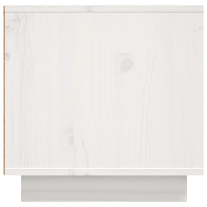 Tv-Meubel 56X40X40 Cm Massief Grenenhout Wit