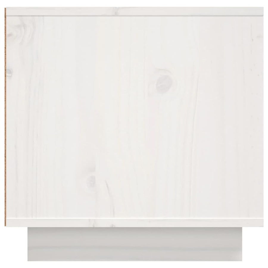 Tv-Meubel 56X40X40 Cm Massief Grenenhout Wit