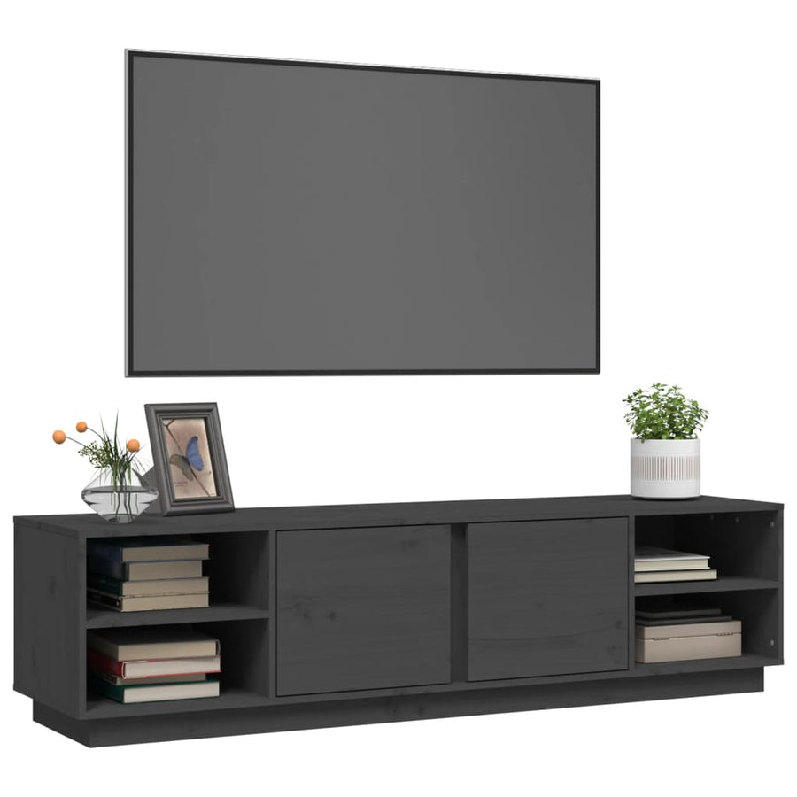 Tv-Meubel 56X40X40 Cm Massief Grenenhout Grijs