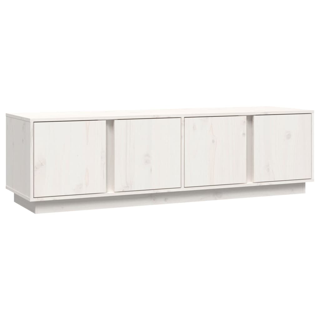 Tv-Meubel 40X40X40 Cm Massief Grenenhout Wit