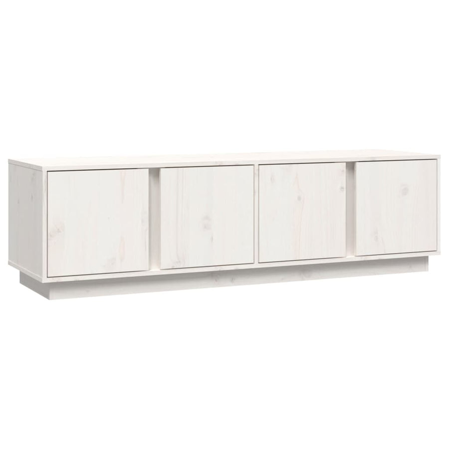 Tv-Meubel 40X40X40 Cm Massief Grenenhout Wit
