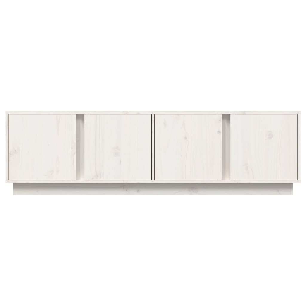 Tv-Meubel 40X40X40 Cm Massief Grenenhout Wit