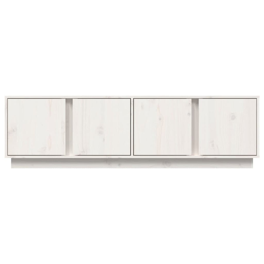 Tv-Meubel 40X40X40 Cm Massief Grenenhout Wit