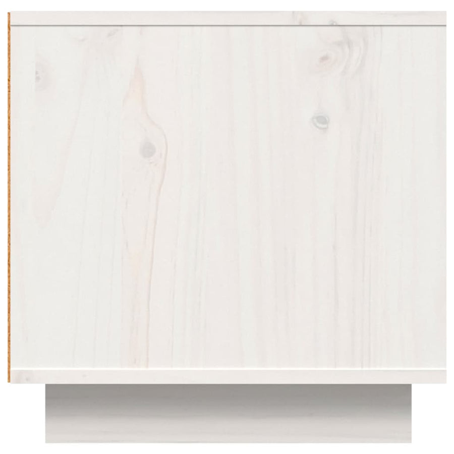 Tv-Meubel 40X40X40 Cm Massief Grenenhout Wit