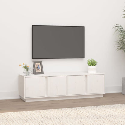Tv-Meubel 40X40X40 Cm Massief Grenenhout Wit