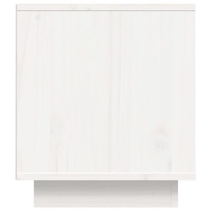 Tv-Meubel 80X35X40,5 Cm Massief Grenenhout Wit