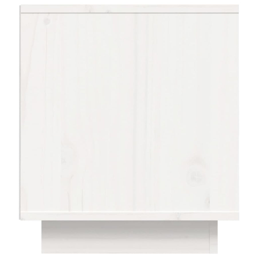Tv-Meubel 80X35X40,5 Cm Massief Grenenhout Wit