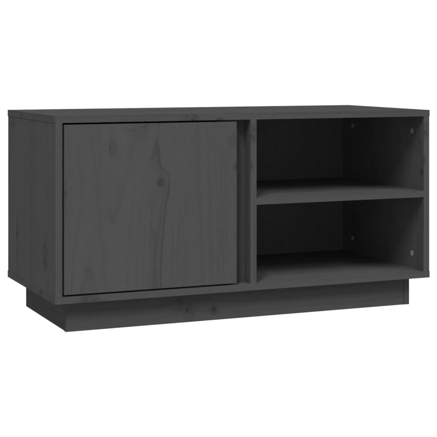 Tv-Meubel 80X35X40,5 Cm Massief Grenenhout Grijs