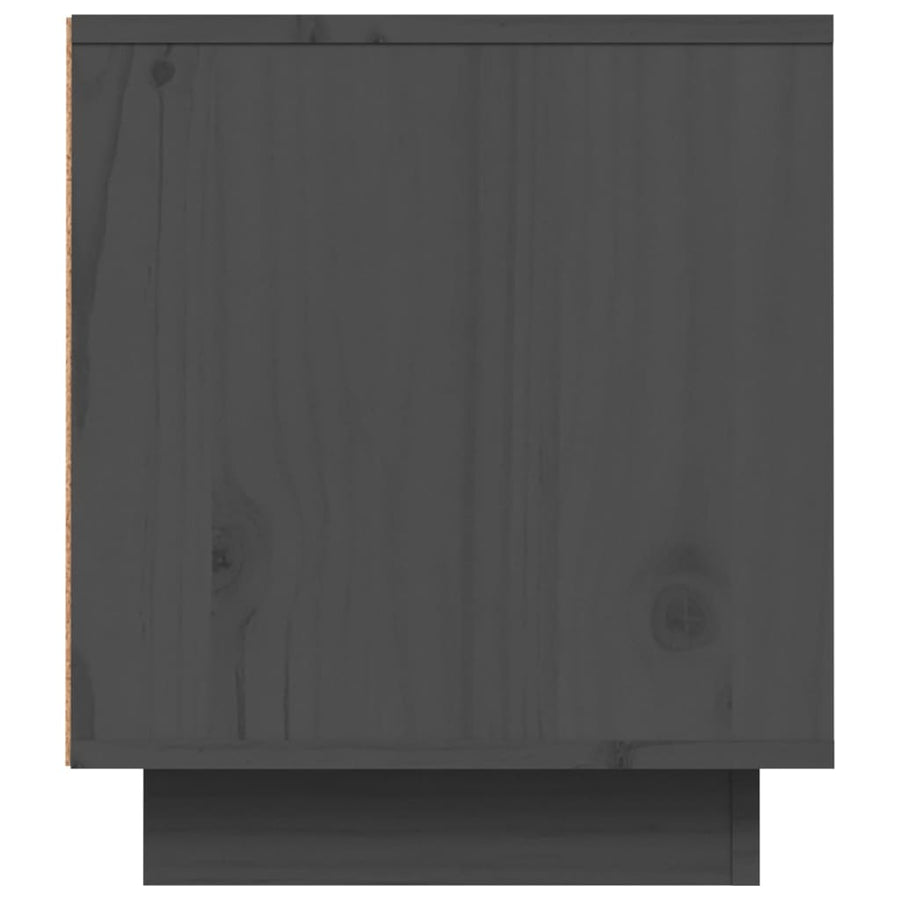 Tv-Meubel 80X35X40,5 Cm Massief Grenenhout Grijs