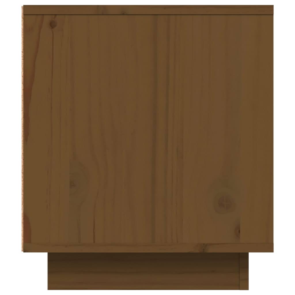 Tv-Meubel 80X35X40,5 Cm Massief Grenenhout Honingbruin