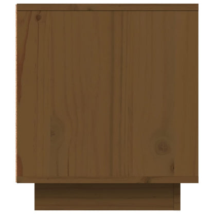 Tv-Meubel 80X35X40,5 Cm Massief Grenenhout Honingbruin