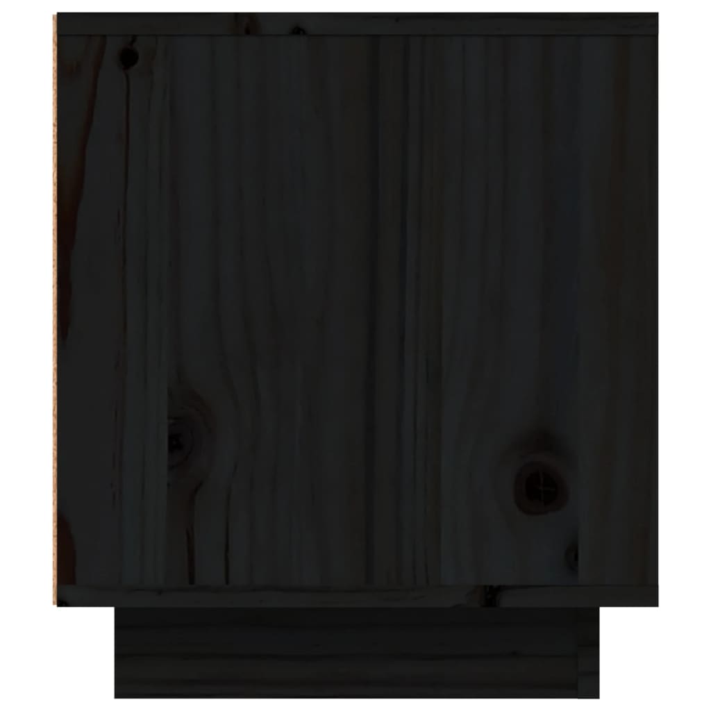 Tv-Meubel 80X35X40,5 Cm Massief Grenenhout Zwart