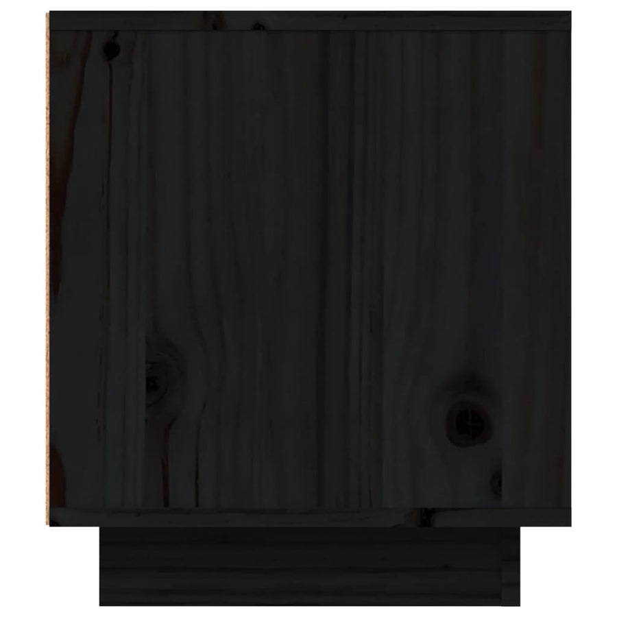Tv-Meubel 80X35X40,5 Cm Massief Grenenhout Zwart