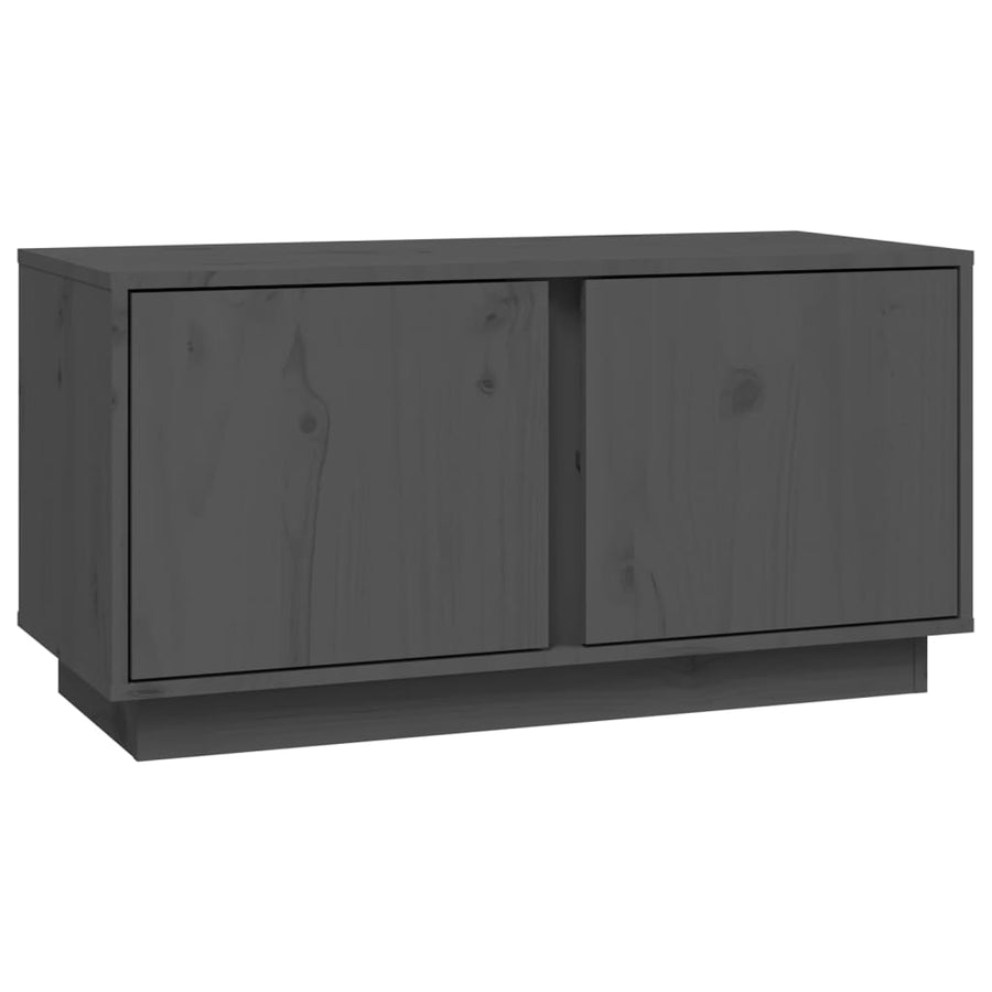 Tv-Meubel 80X35X40,5 Cm Massief Grenenhout Grijs