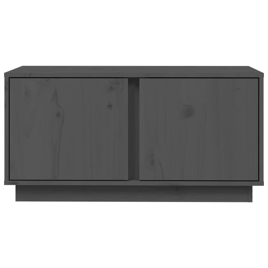 Tv-Meubel 80X35X40,5 Cm Massief Grenenhout Grijs