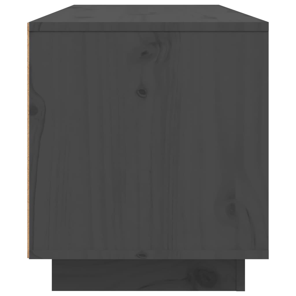 Tv-Meubel 80X35X40,5 Cm Massief Grenenhout Grijs