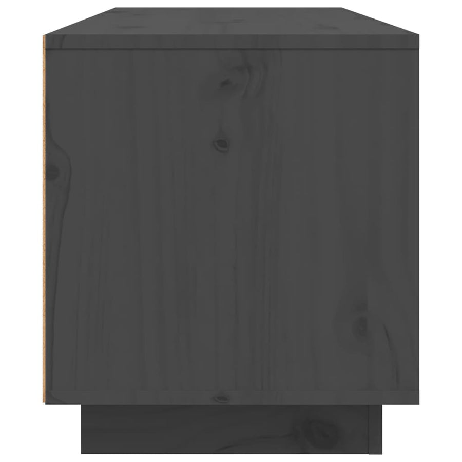 Tv-Meubel 80X35X40,5 Cm Massief Grenenhout Grijs