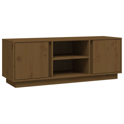 Tv-Meubel 0X35X40,5 Cm Massief Grenenhout Honingbruin