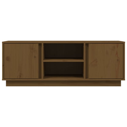 Tv-Meubel 0X35X40,5 Cm Massief Grenenhout Honingbruin