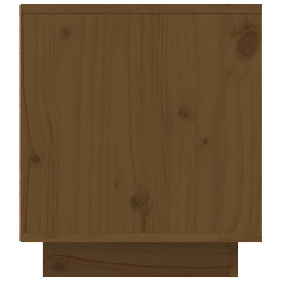 Tv-Meubel 0X35X40,5 Cm Massief Grenenhout Honingbruin