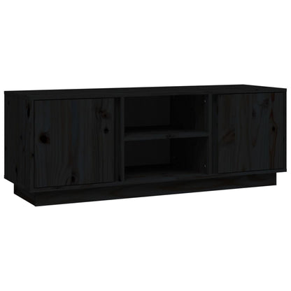 Tv-meubel 110x35x40,5 cm massief grenenhout zwart