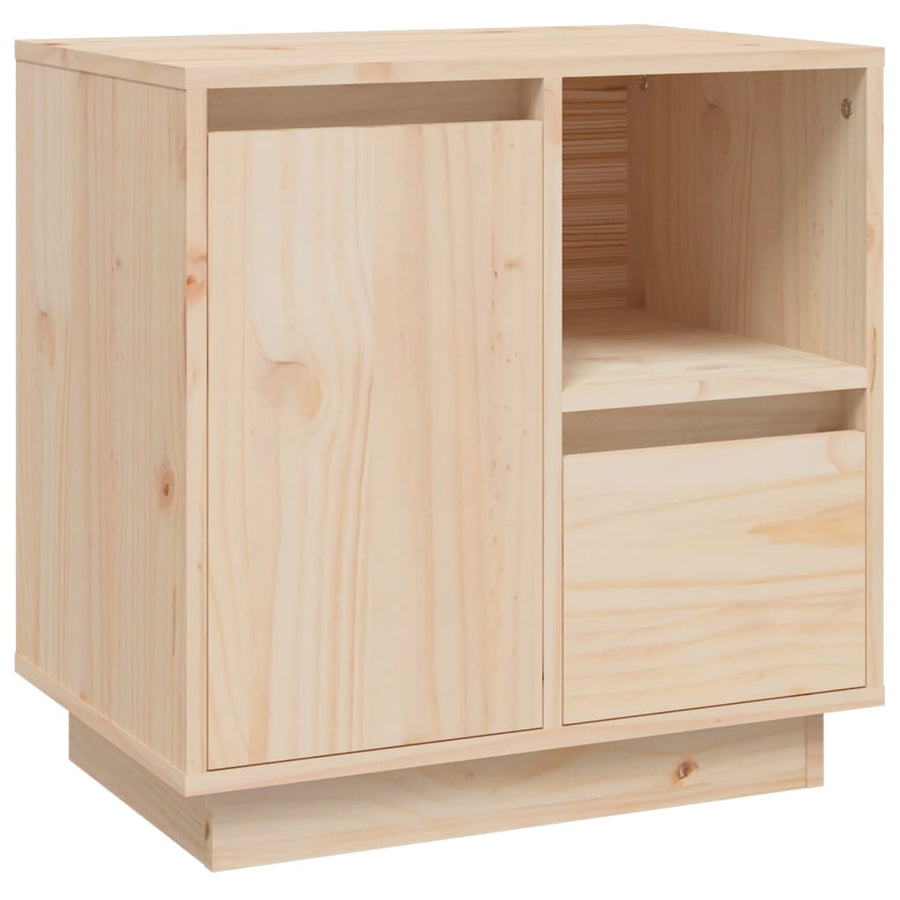 Nachtkastje 50X34X50 Cm Massief Grenenhout 1 Naturel