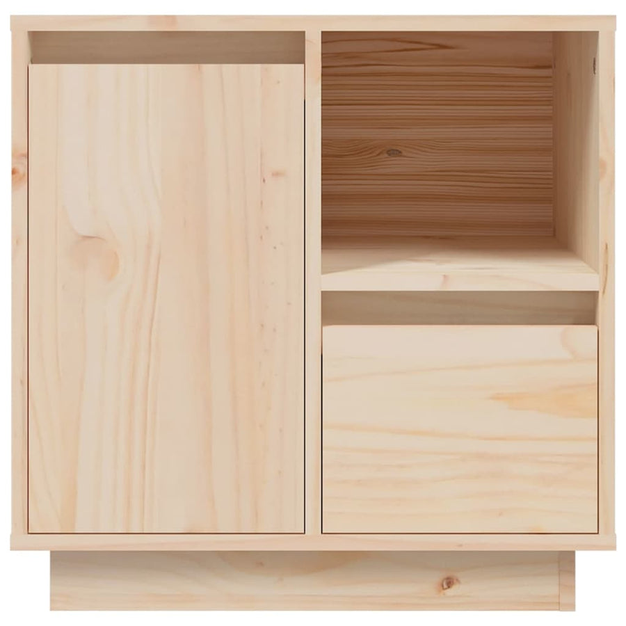 Nachtkastje 50X34X50 Cm Massief Grenenhout 1 Naturel