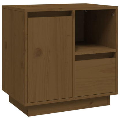 Nachtkastje 50X34X50 Cm Massief Grenenhout Honingbruin