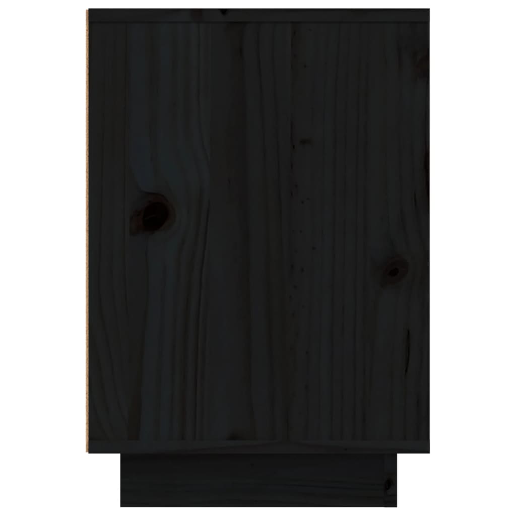 Nachtkastjes 2 St 50X34X50 Cm Massief Grenenhout Zwart