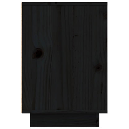Nachtkastjes 2 St 50X34X50 Cm Massief Grenenhout Zwart