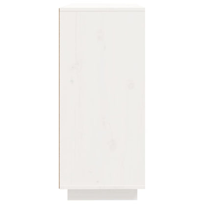 Dressoir 60X35X80 Cm Massief Grenenhout Wit