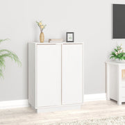 Dressoir 60x35x80 cm massief grenenhout wit