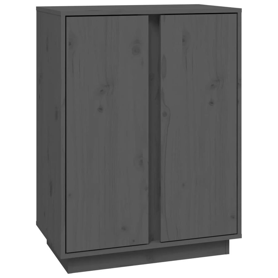 Dressoir 60X35X80 Cm Massief Grenenhout Grijs