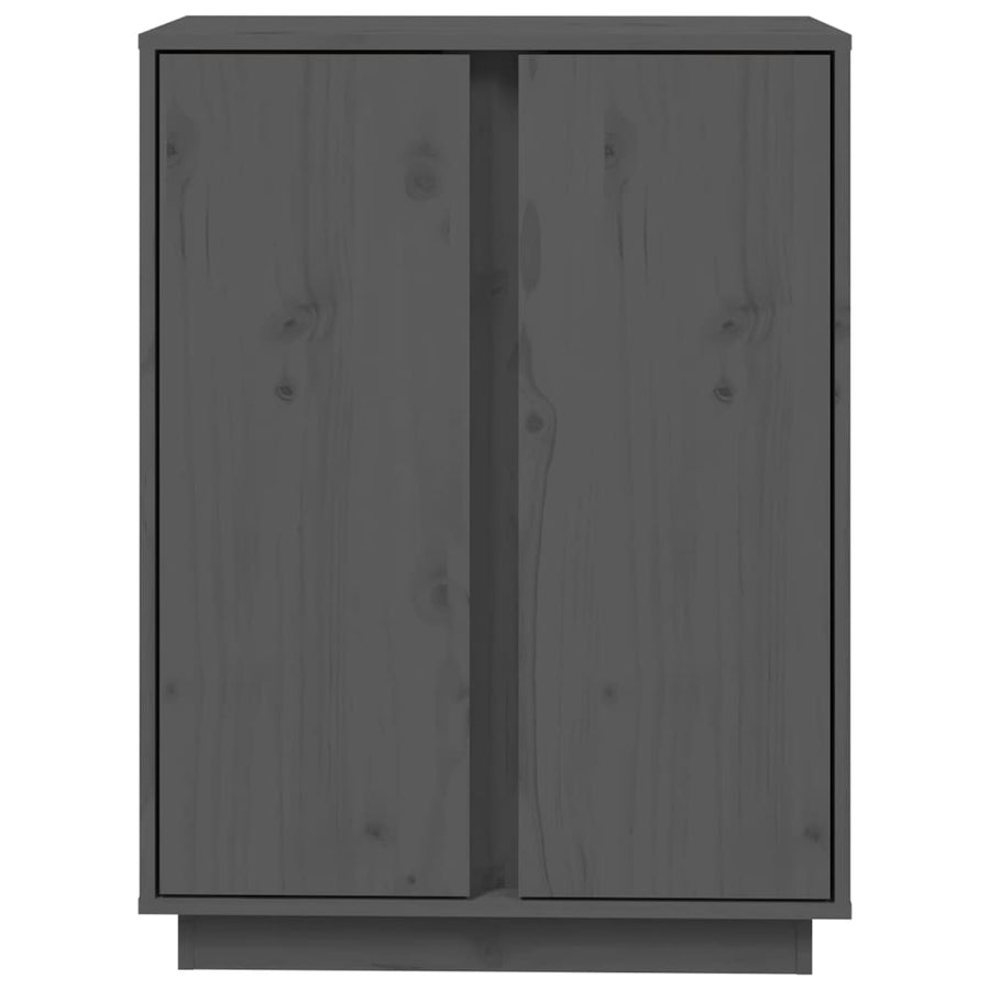 Dressoir 60X35X80 Cm Massief Grenenhout Grijs