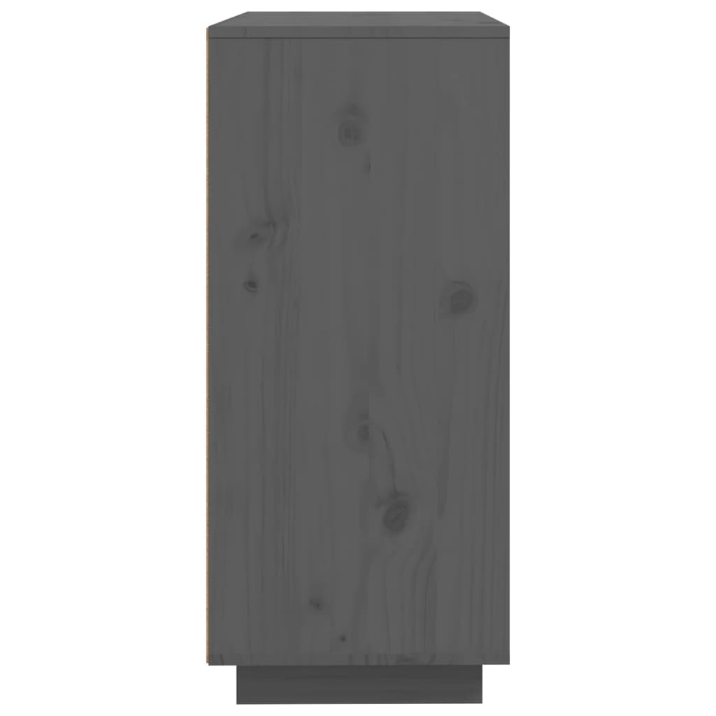Dressoir 60X35X80 Cm Massief Grenenhout Grijs