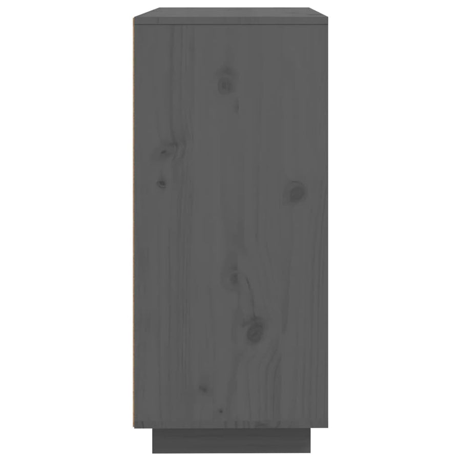 Dressoir 60X35X80 Cm Massief Grenenhout Grijs