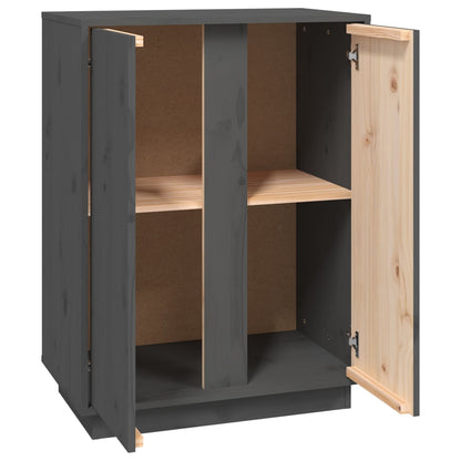 Dressoir 60X35X80 Cm Massief Grenenhout Grijs