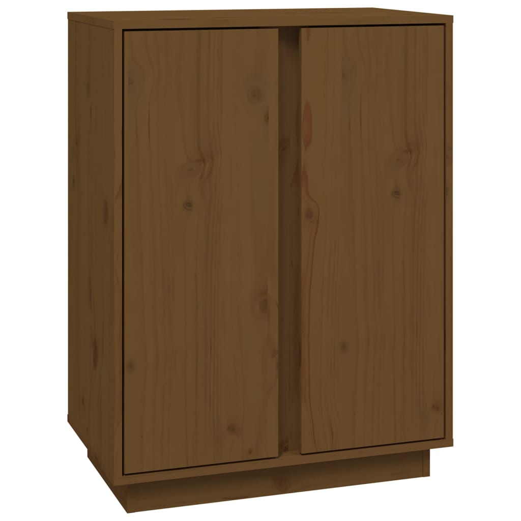 Dressoir 60X35X80 Cm Massief Grenenhout Honingbruin