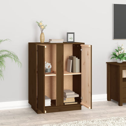 Dressoir 60X35X80 Cm Massief Grenenhout Honingbruin