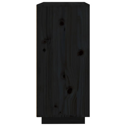 Dressoir 60X35X80 Cm Massief Grenenhout Zwart