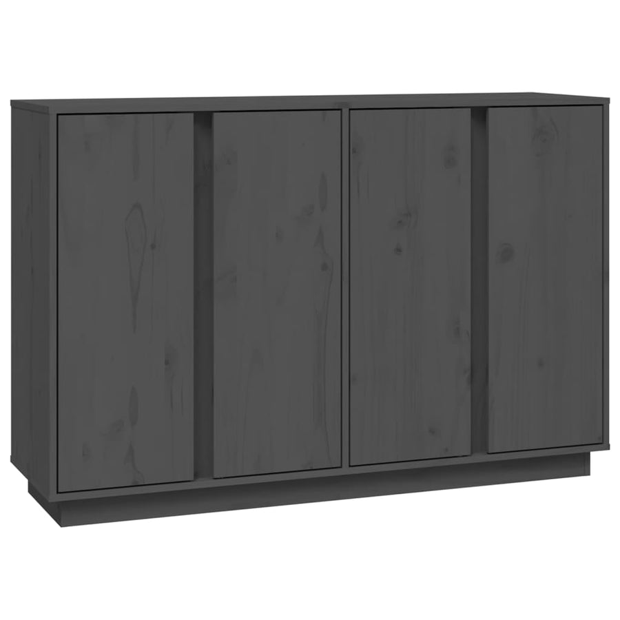 Dressoir 120X35X80 Cm Massief Grenenhout Grijs