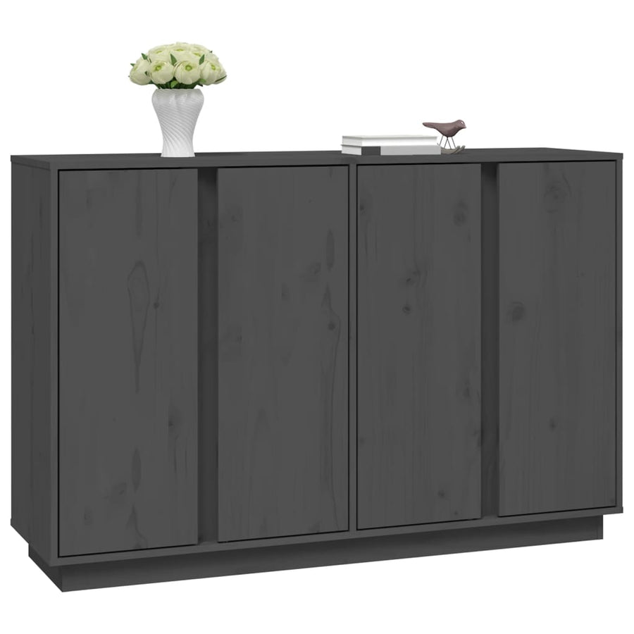 Dressoir 120X35X80 Cm Massief Grenenhout Grijs