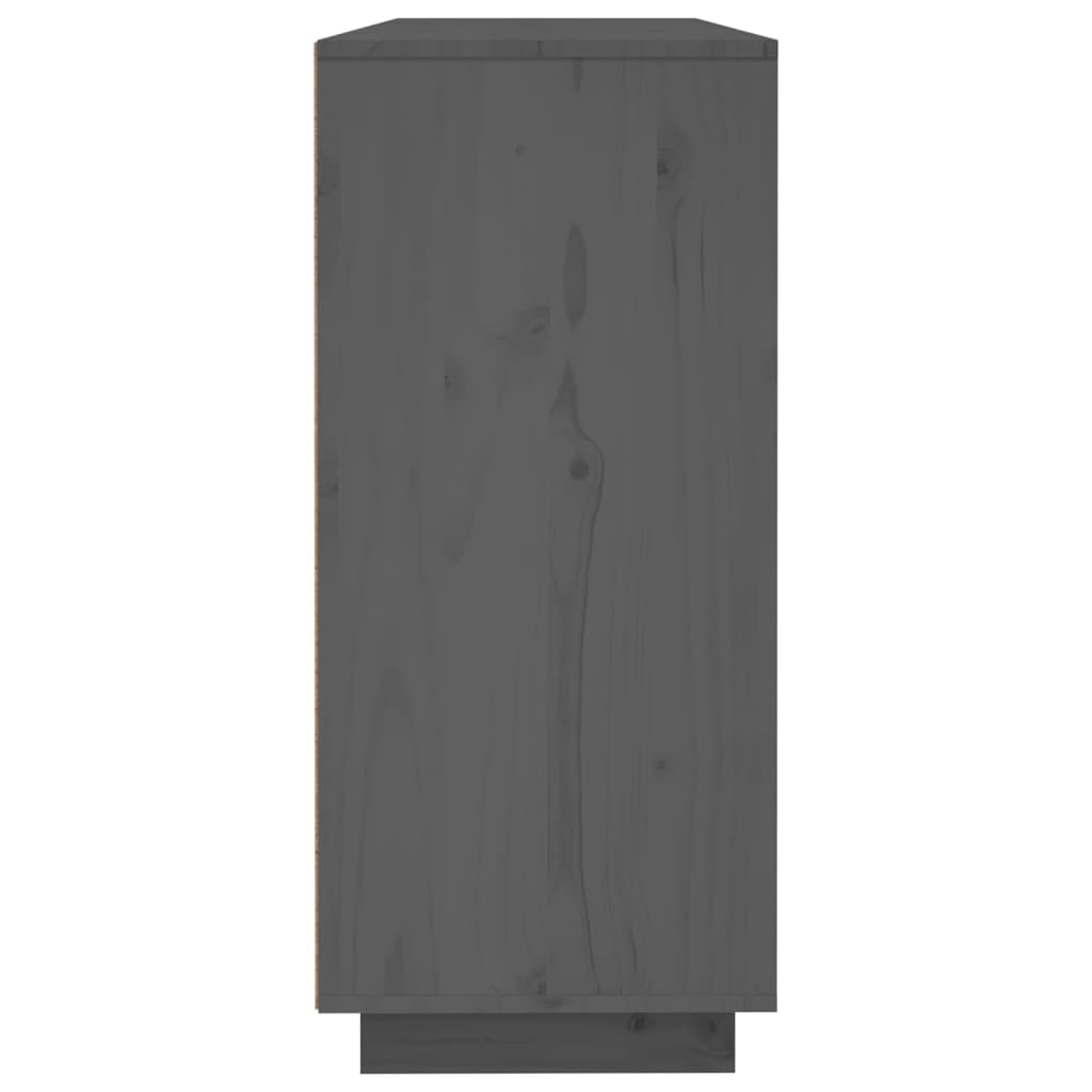 Dressoir 120X35X80 Cm Massief Grenenhout Grijs